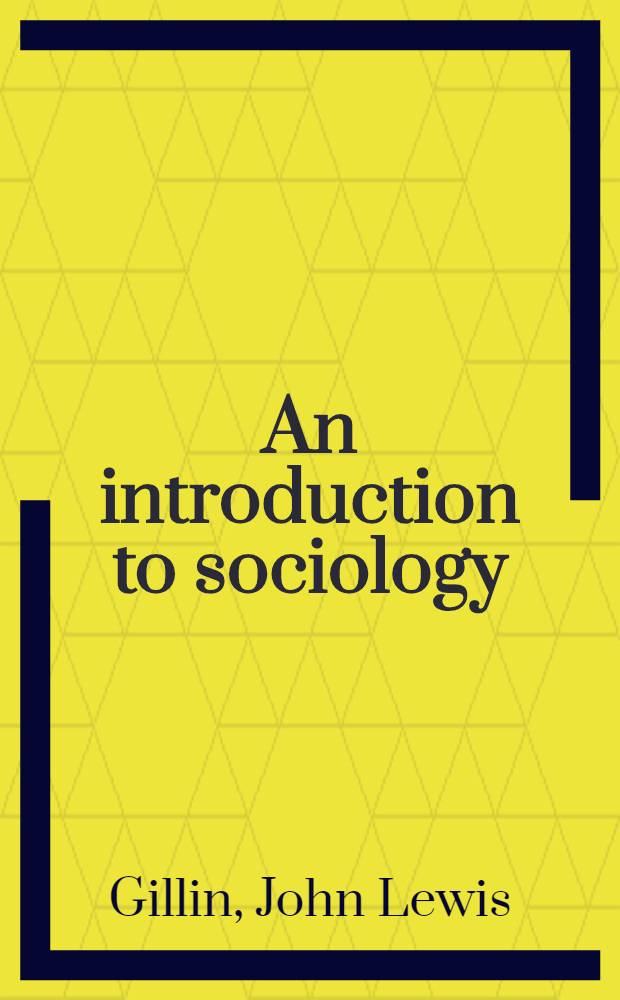 An introduction to sociology