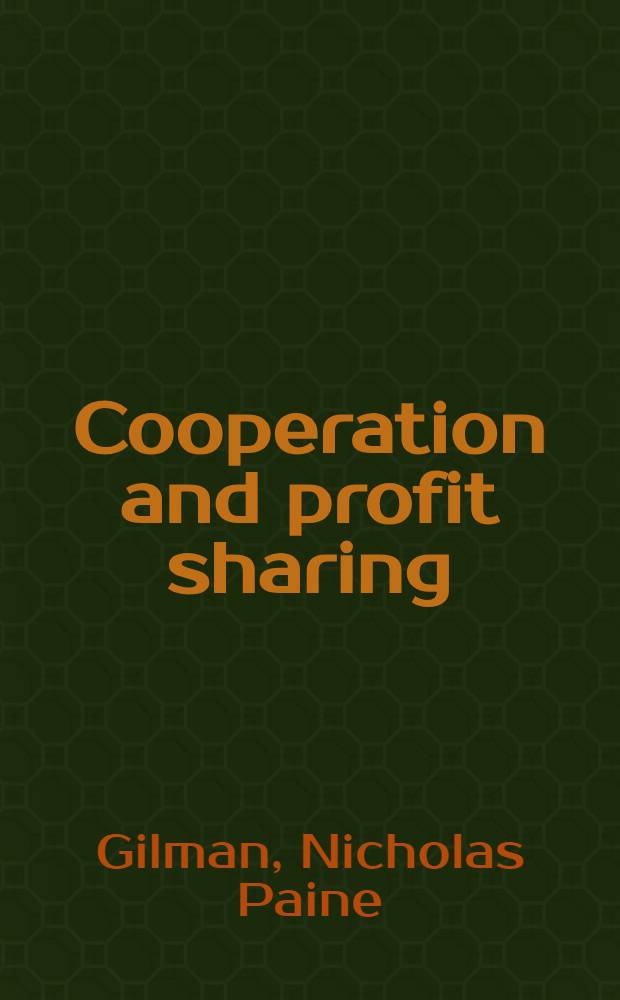 ... Cooperation and profit sharing