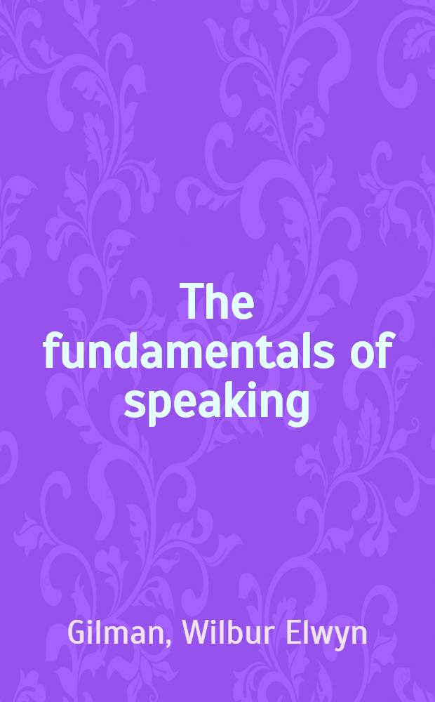 The fundamentals of speaking