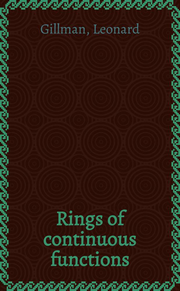 Rings of continuous functions