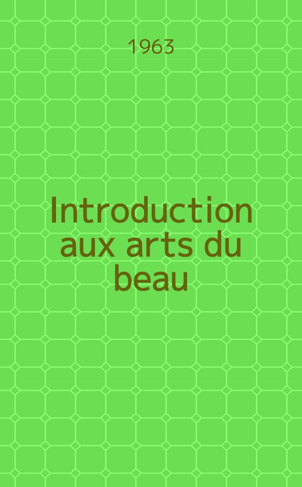 Introduction aux arts du beau