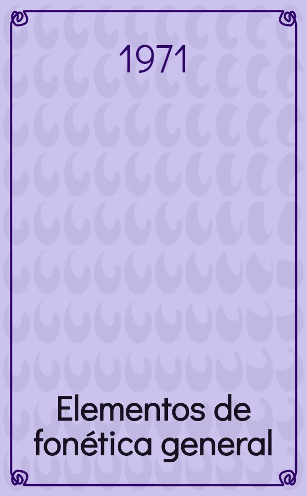 Elementos de fonética general