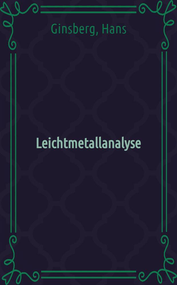Leichtmetallanalyse