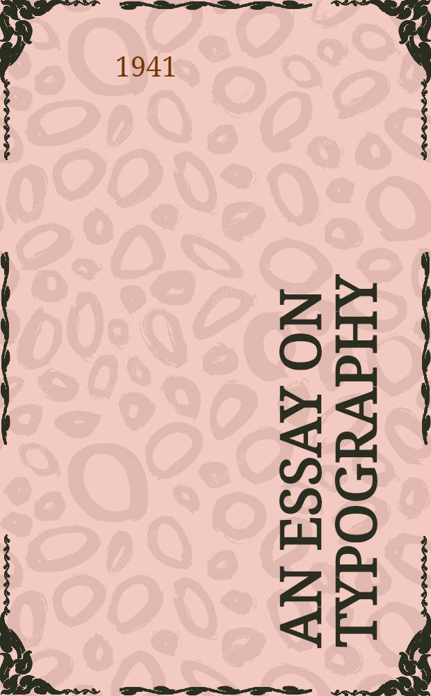 An Essay on typography