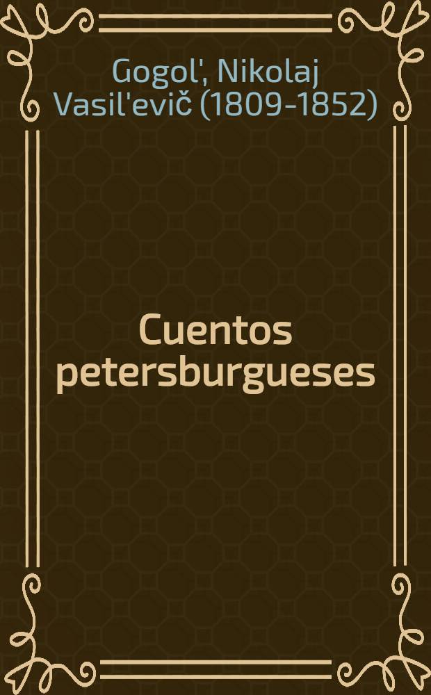 Cuentos petersburgueses