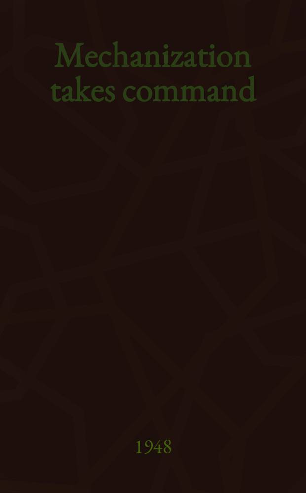 Mechanization takes command : A contribution to anonymous history