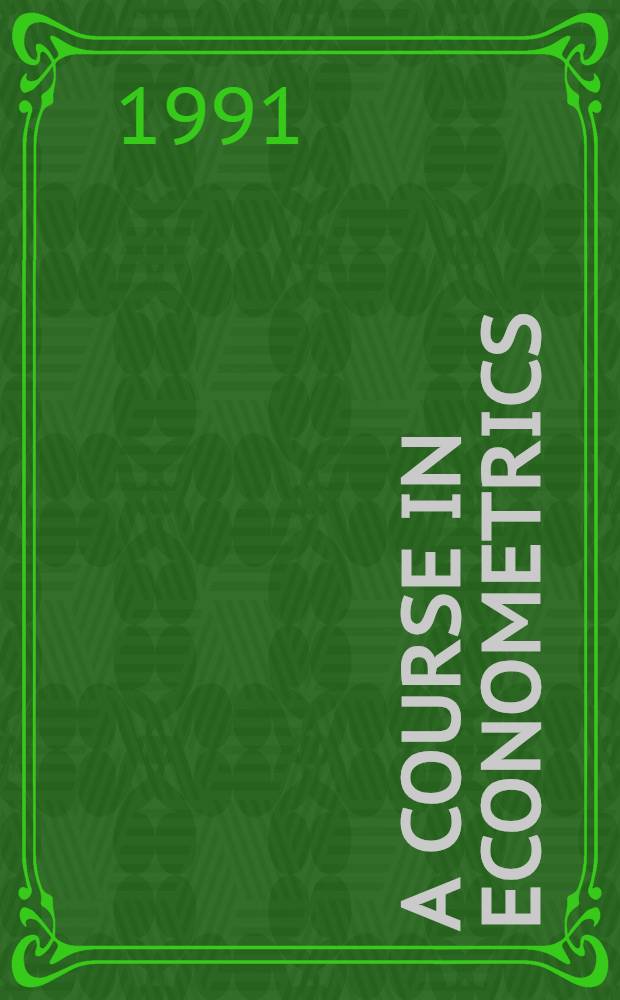 A course in econometrics