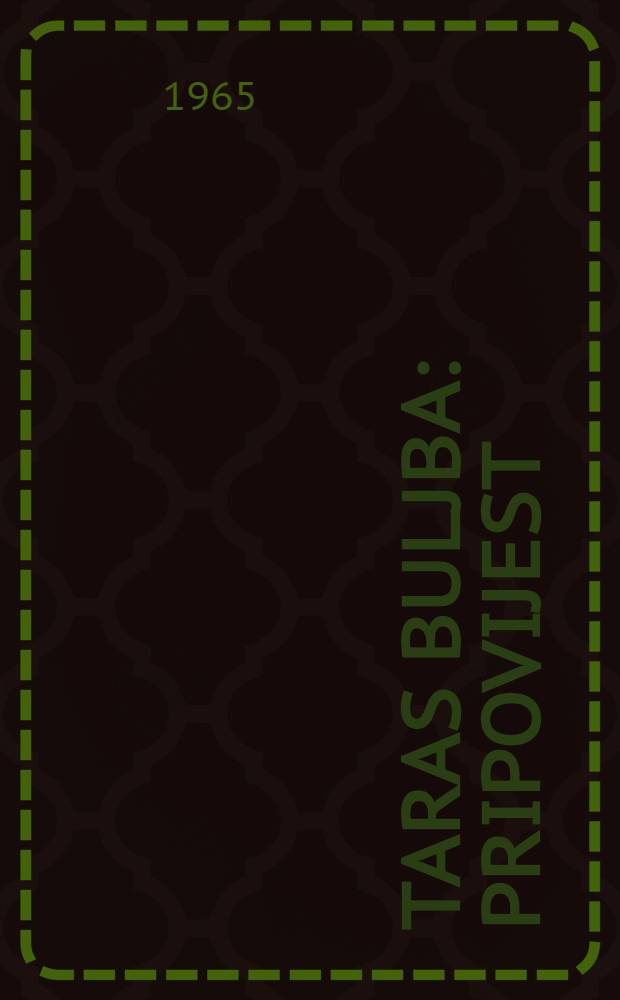 Taras Buljba : Pripovijest
