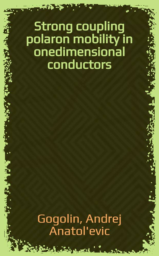 Strong coupling polaron mobility in onedimensional conductors