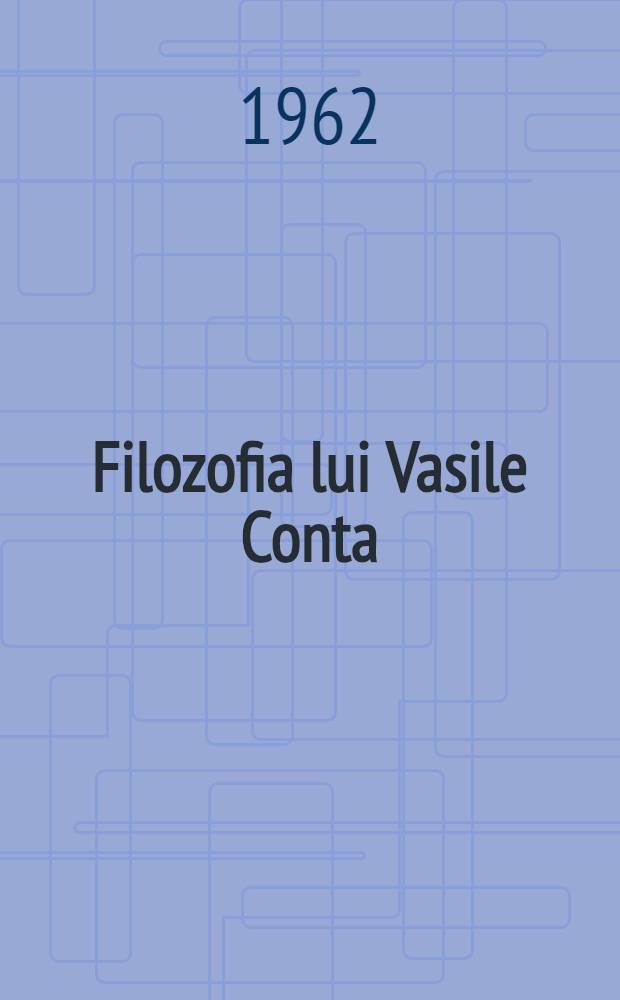 Filozofia lui Vasile Conta