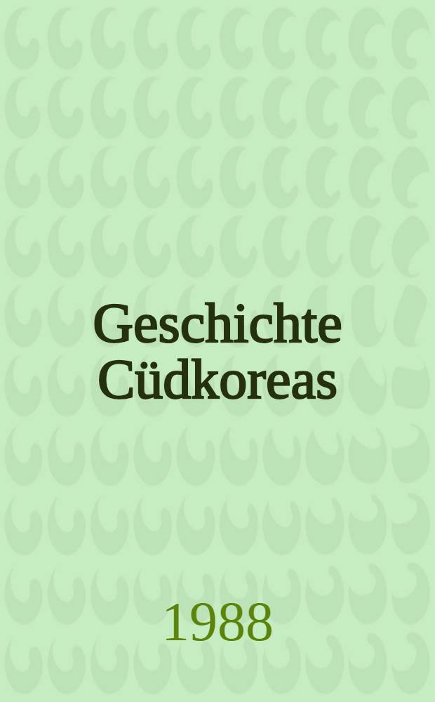 Geschichte Cüdkoreas