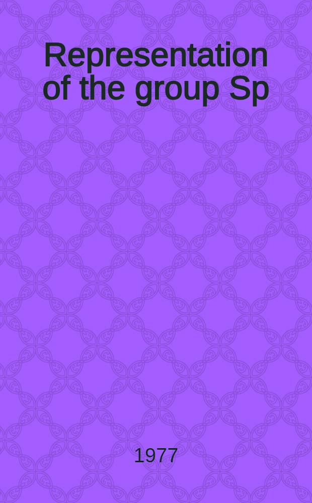 Representation of the group Sp (n, 1). 1