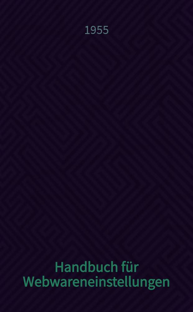Handbuch für Webwareneinstellungen