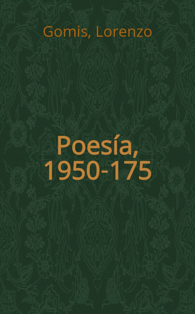Poesía, 1950-175