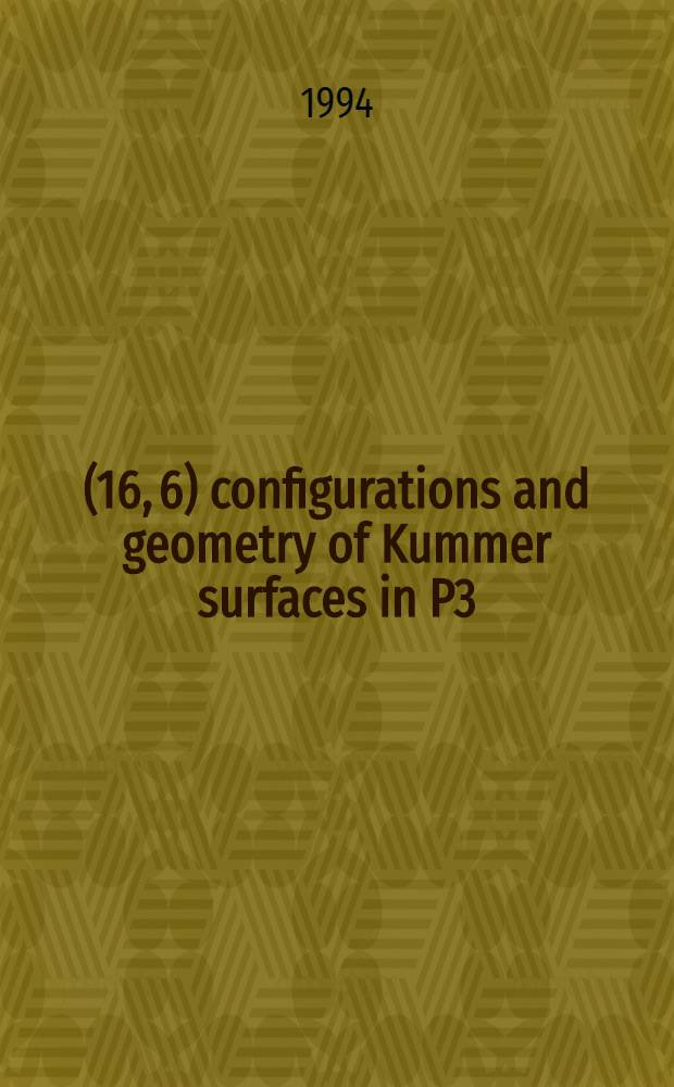 (16, 6) configurations and geometry of Kummer surfaces in P3