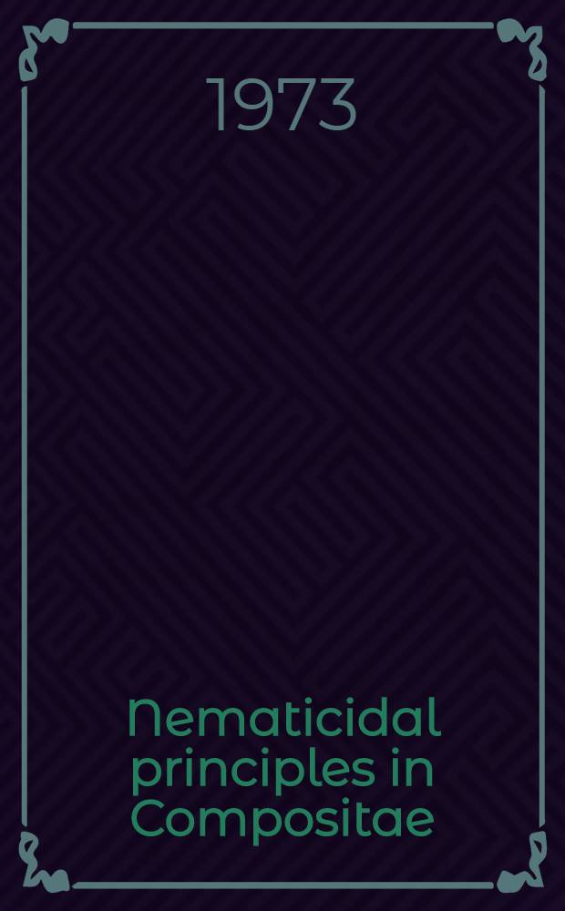 Nematicidal principles in Compositae