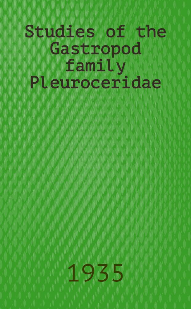 Studies of the Gastropod family Pleuroceridae : An annotated bibliography. 5