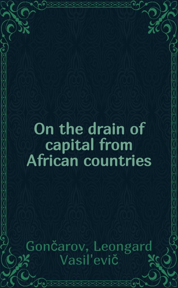 On the drain of capital from African countries
