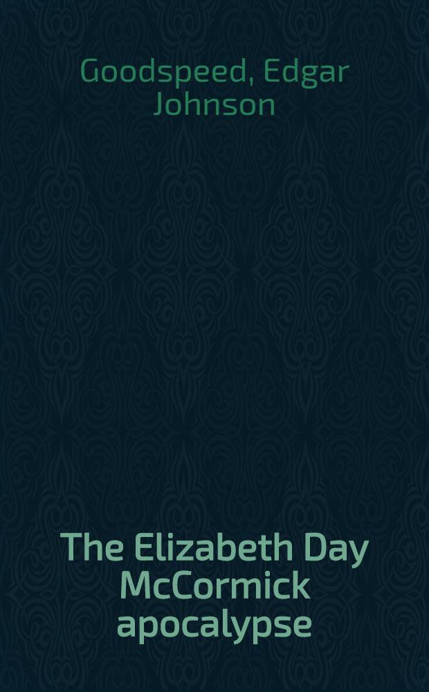The Elizabeth Day McCormick apocalypse