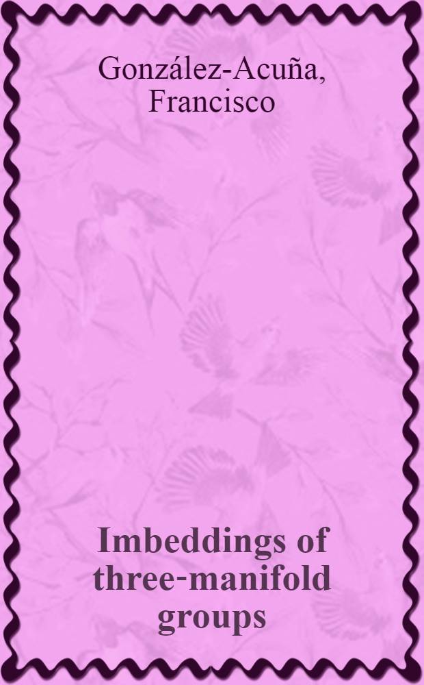 Imbeddings of three-manifold groups