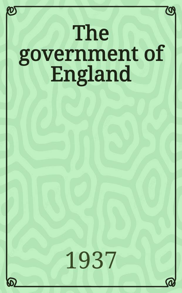 The government of England