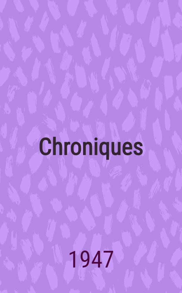 Chroniques