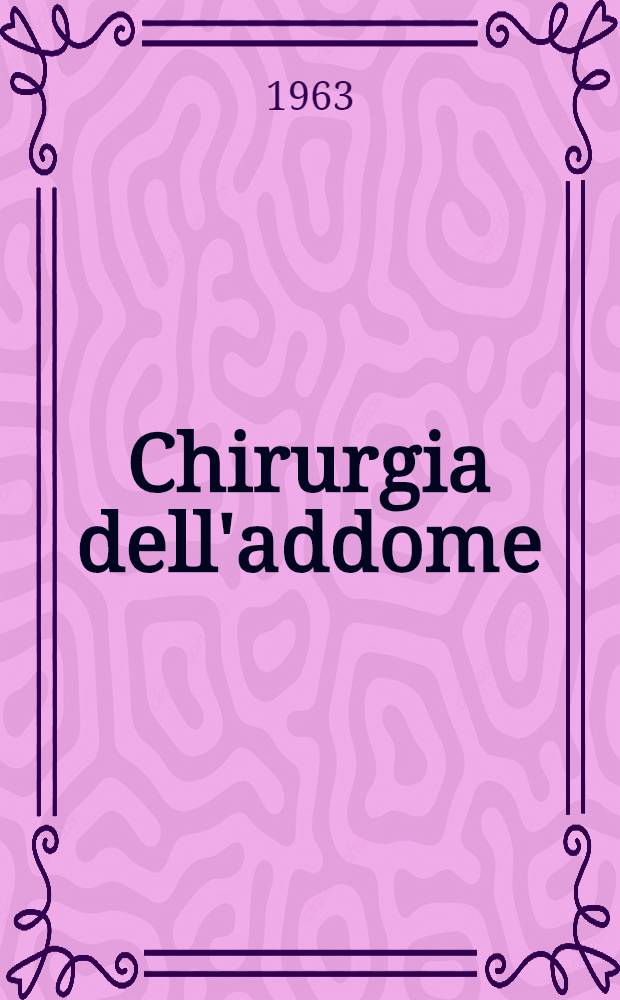 Chirurgia dell'addome