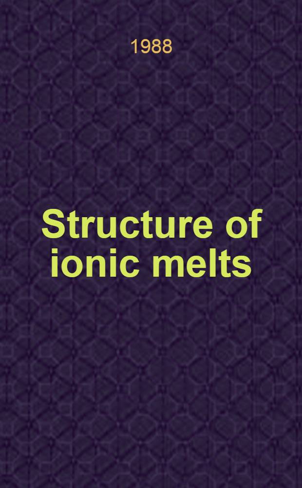 Structure of ionic melts : Application of optimized cluster expansions