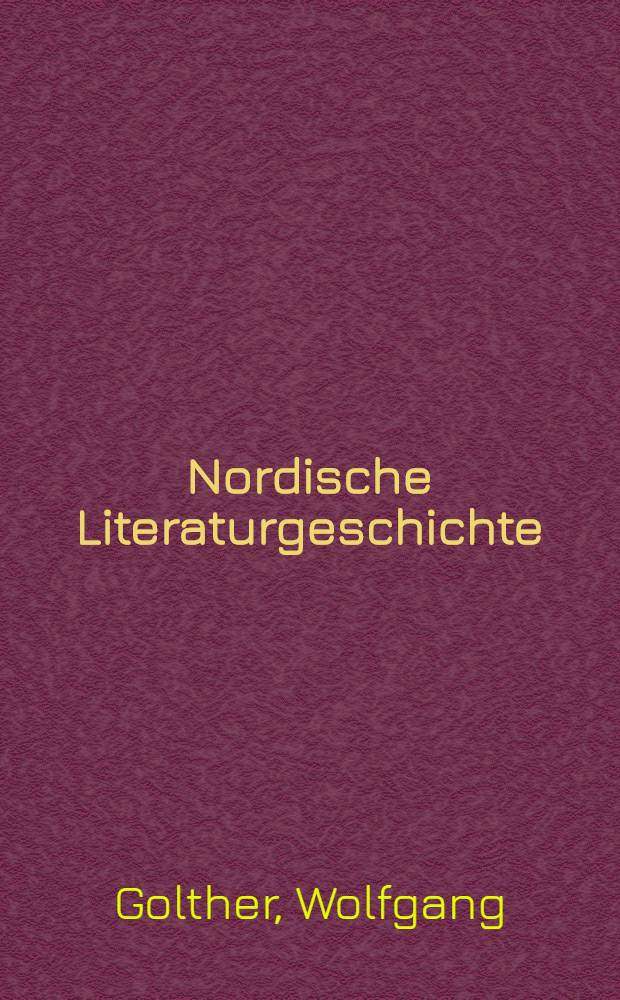 Nordische Literaturgeschichte