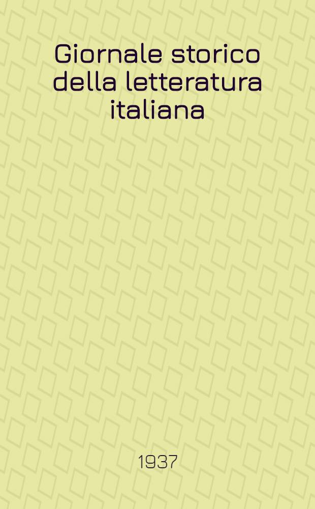 Giornale storico della letteratura italiana : Diretto da Vittorio Cian. Anno 55