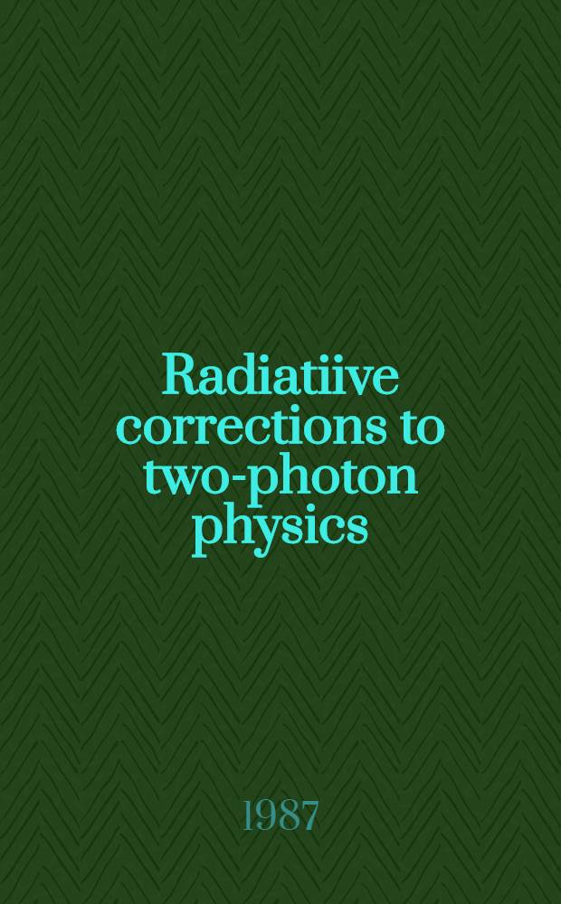 Radiatiive corrections to two-photon physics : The experiments "no tag"