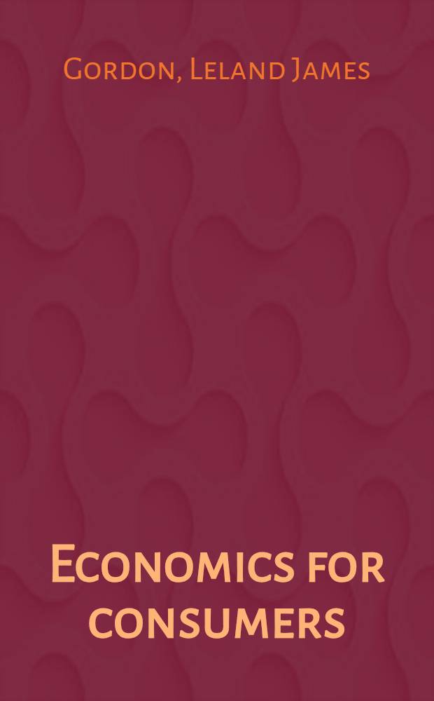 Economics for consumers