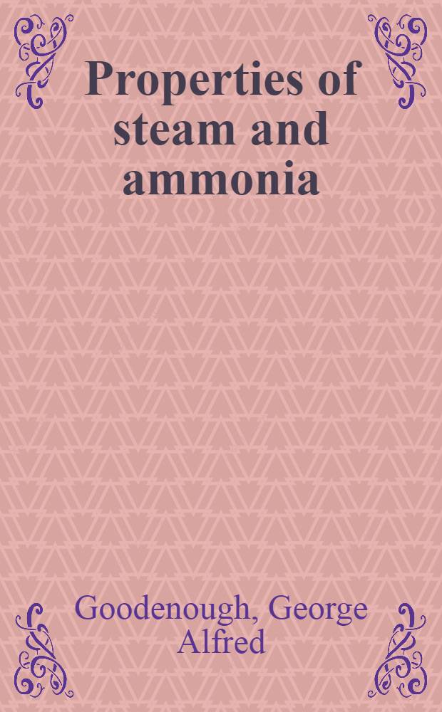Properties of steam and ammonia