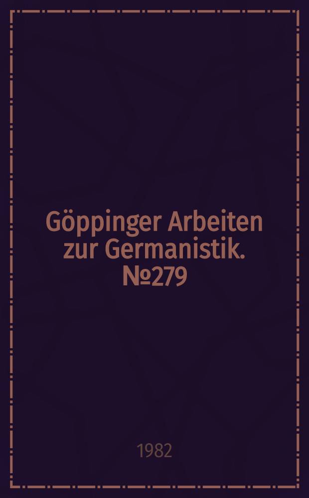 Göppinger Arbeiten zur Germanistik. № 279 : Reification and the development of realism in late minnesang