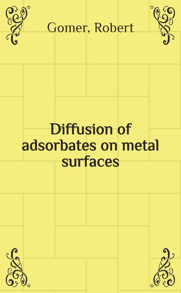 Diffusion of adsorbates on metal surfaces