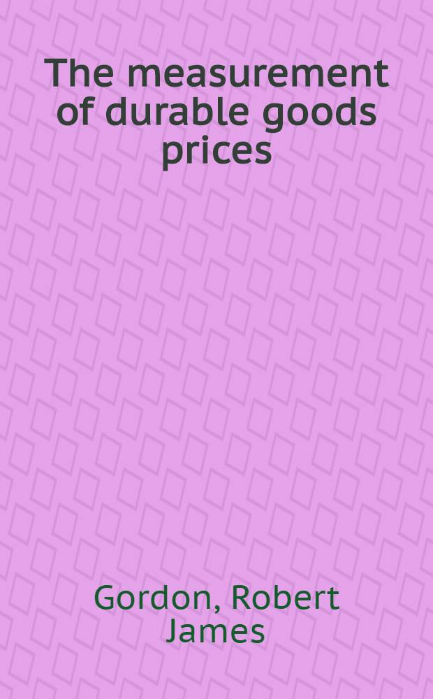 The measurement of durable goods prices