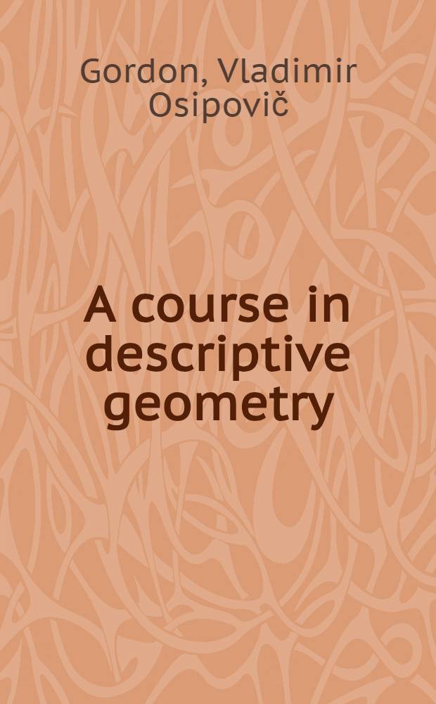 A course in descriptive geometry