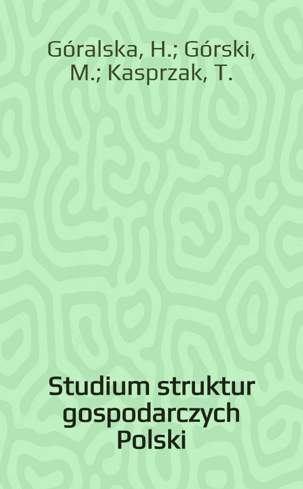 Studium struktur gospodarczych Polski