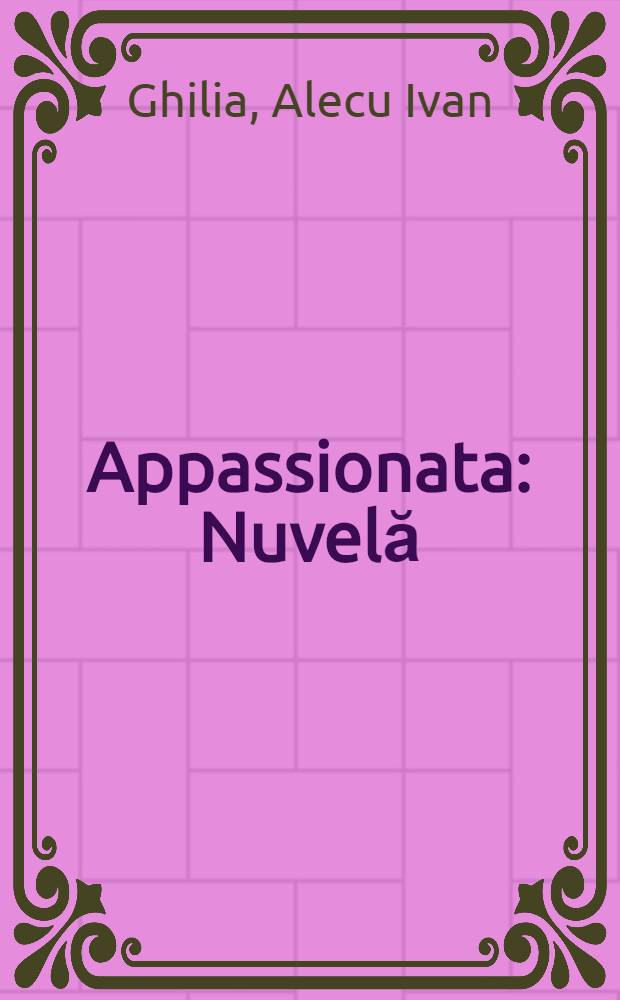 Appassionata : Nuvelă