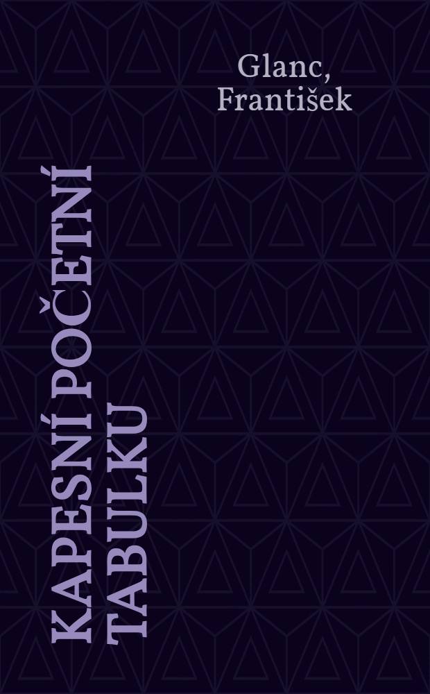 Kapesní početní tabulku