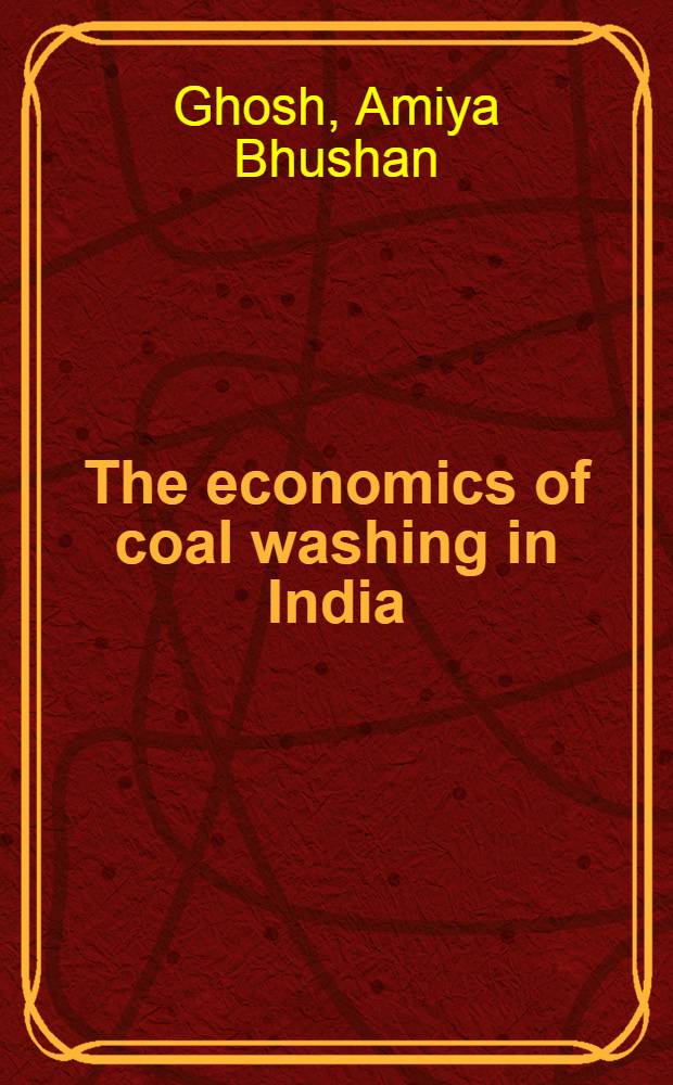 The economics of coal washing in India