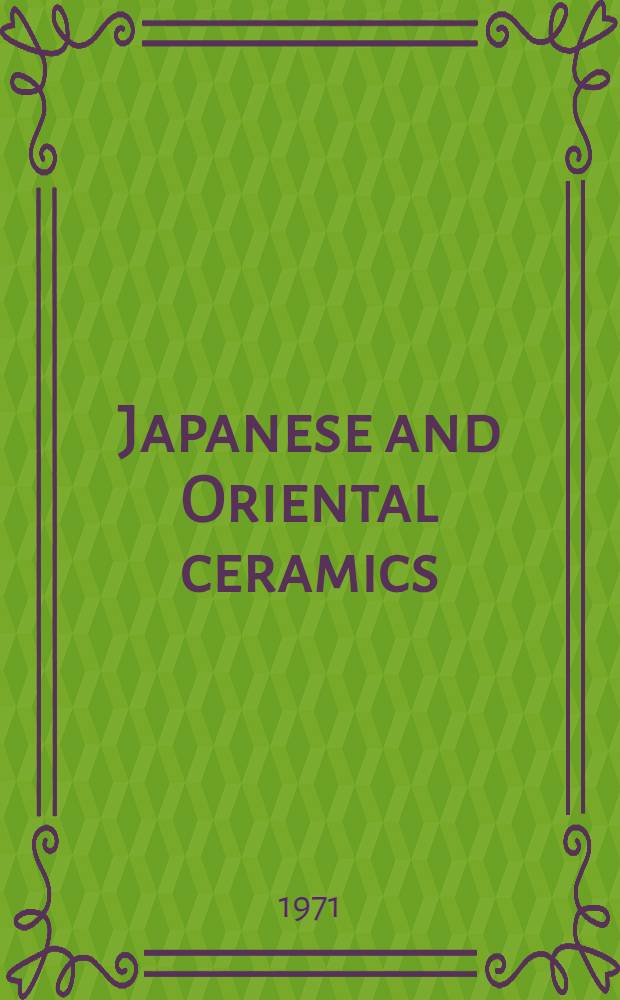 Japanese and Oriental ceramics