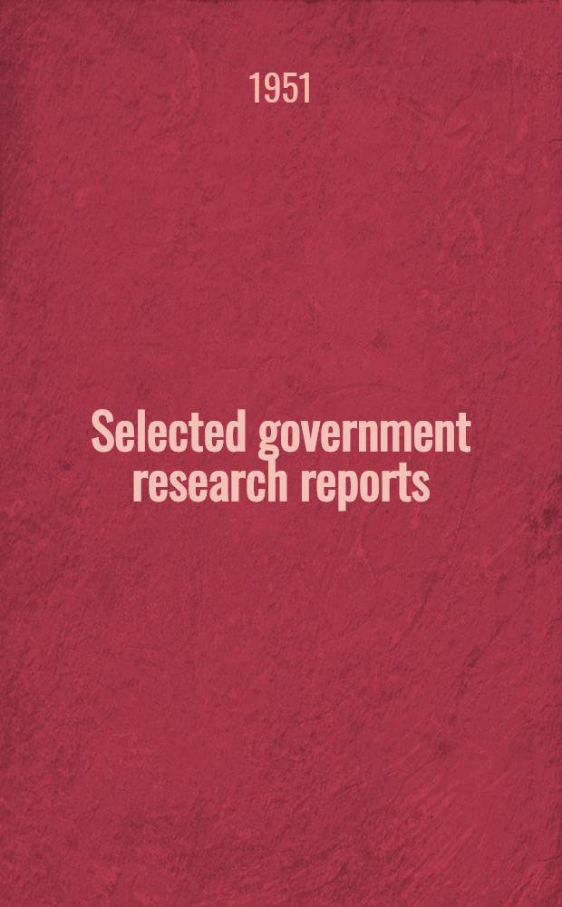 Selected government research reports : Iss. by the Ministry of supply. Vol. 5 : Servomechanisms