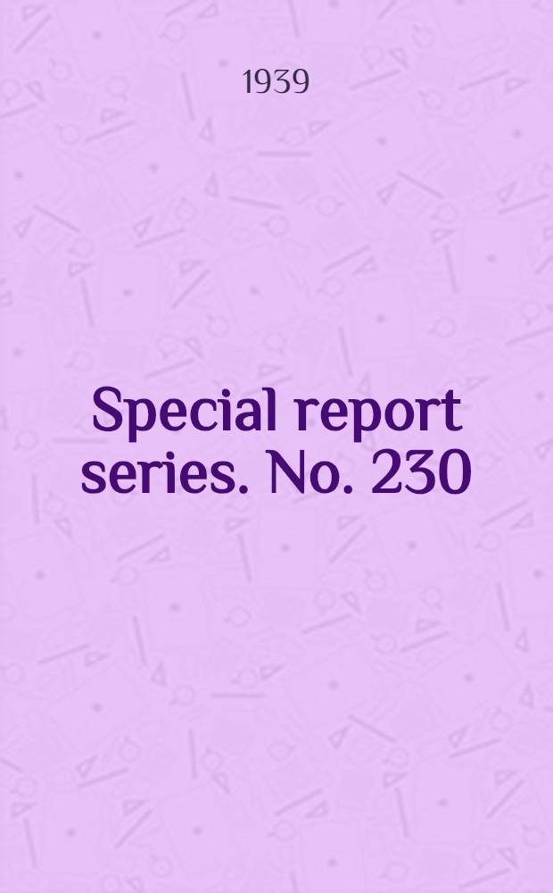 Special report series. No. 230 : The chemistry of antigens and antibodies