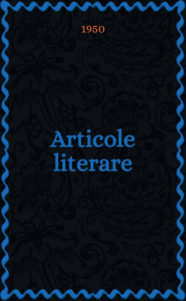 Articole literare