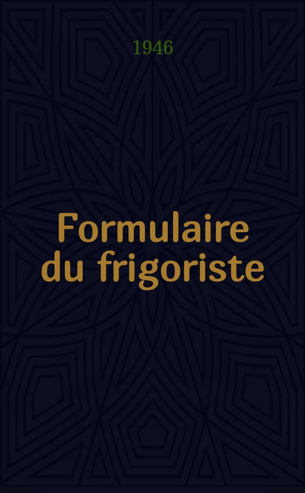 Formulaire du frigoriste