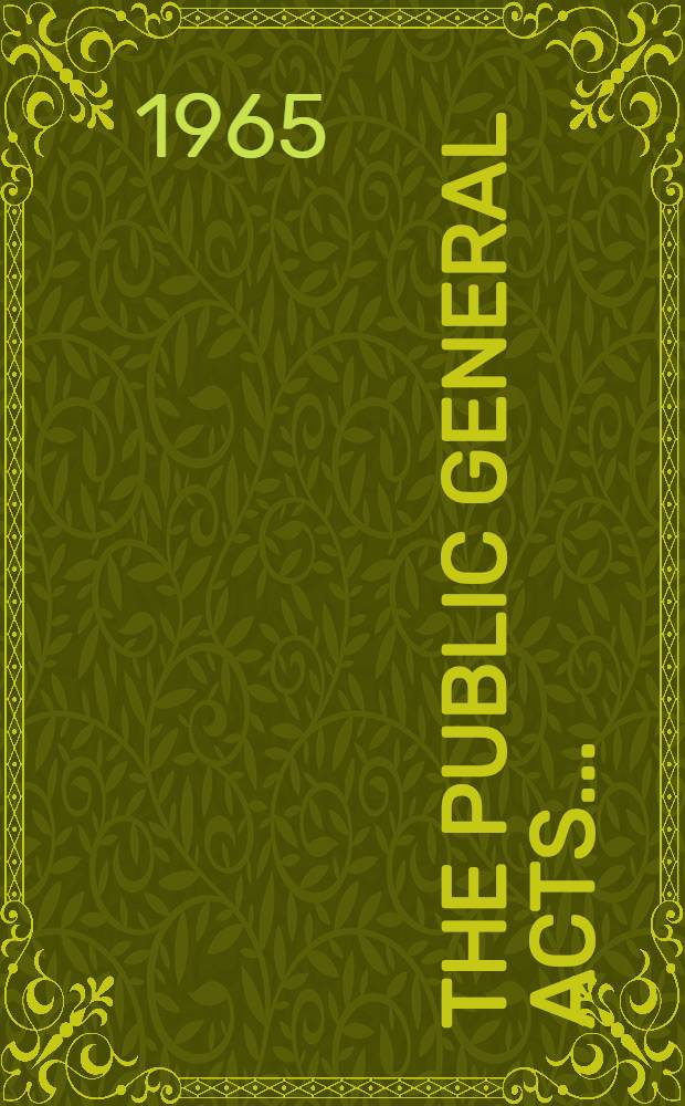 The public general acts .. : With lists of the public general acts and local acts and a table of the effect of legislation and an index