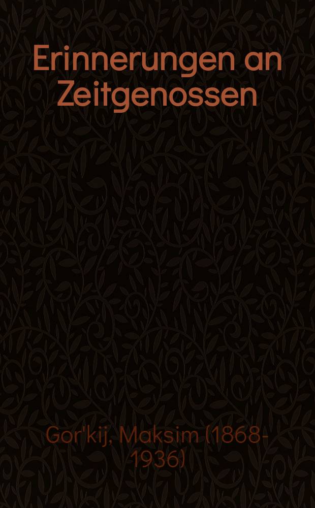 Erinnerungen an Zeitgenossen