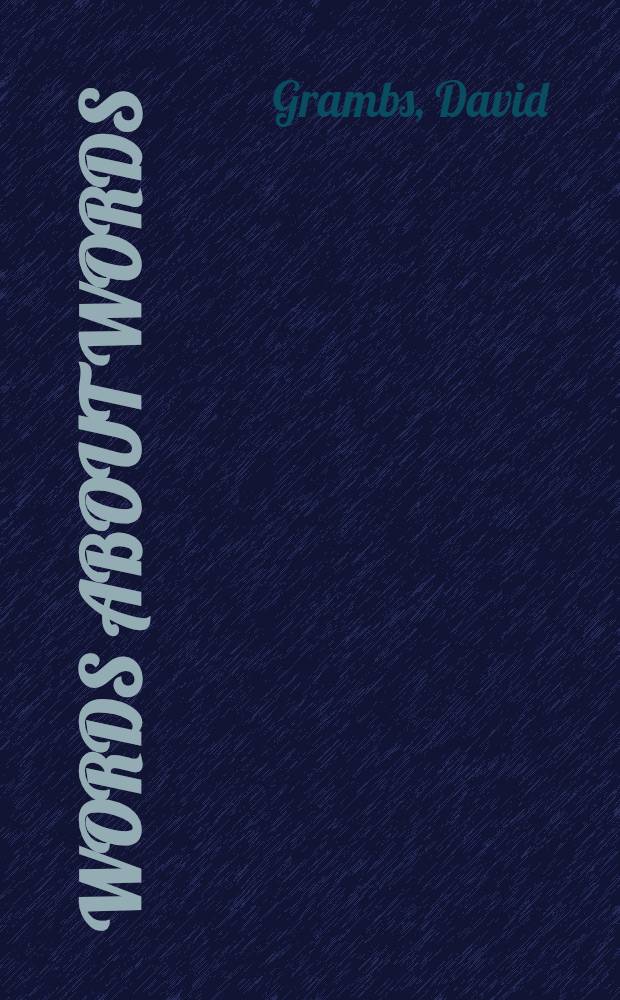 Words about words