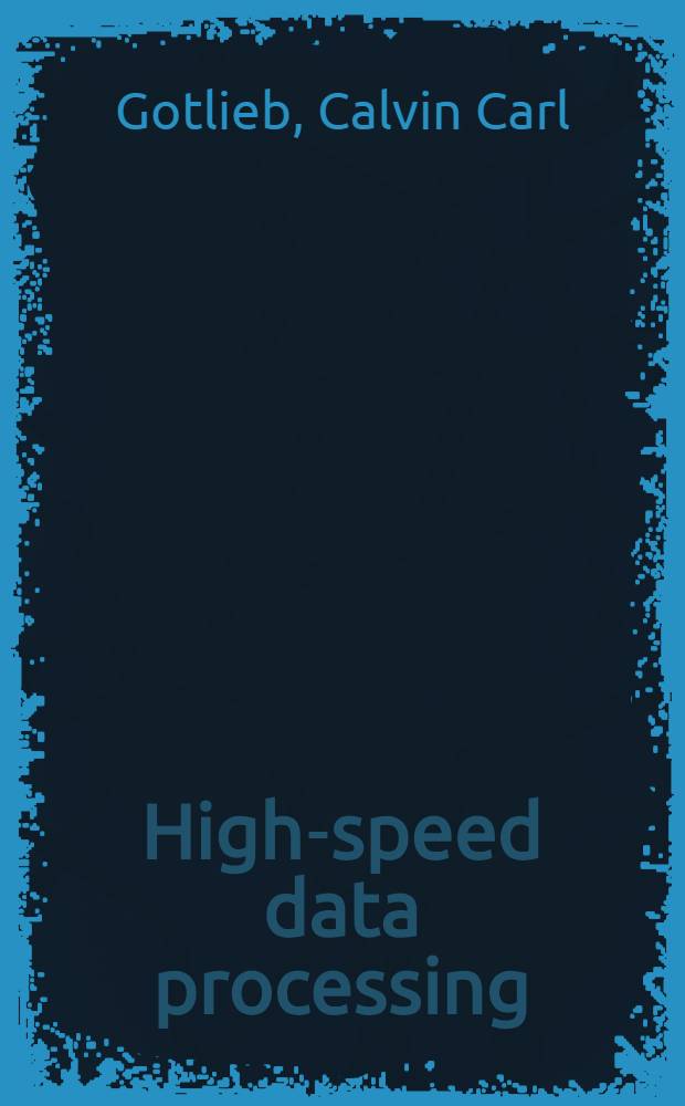 High-speed data processing